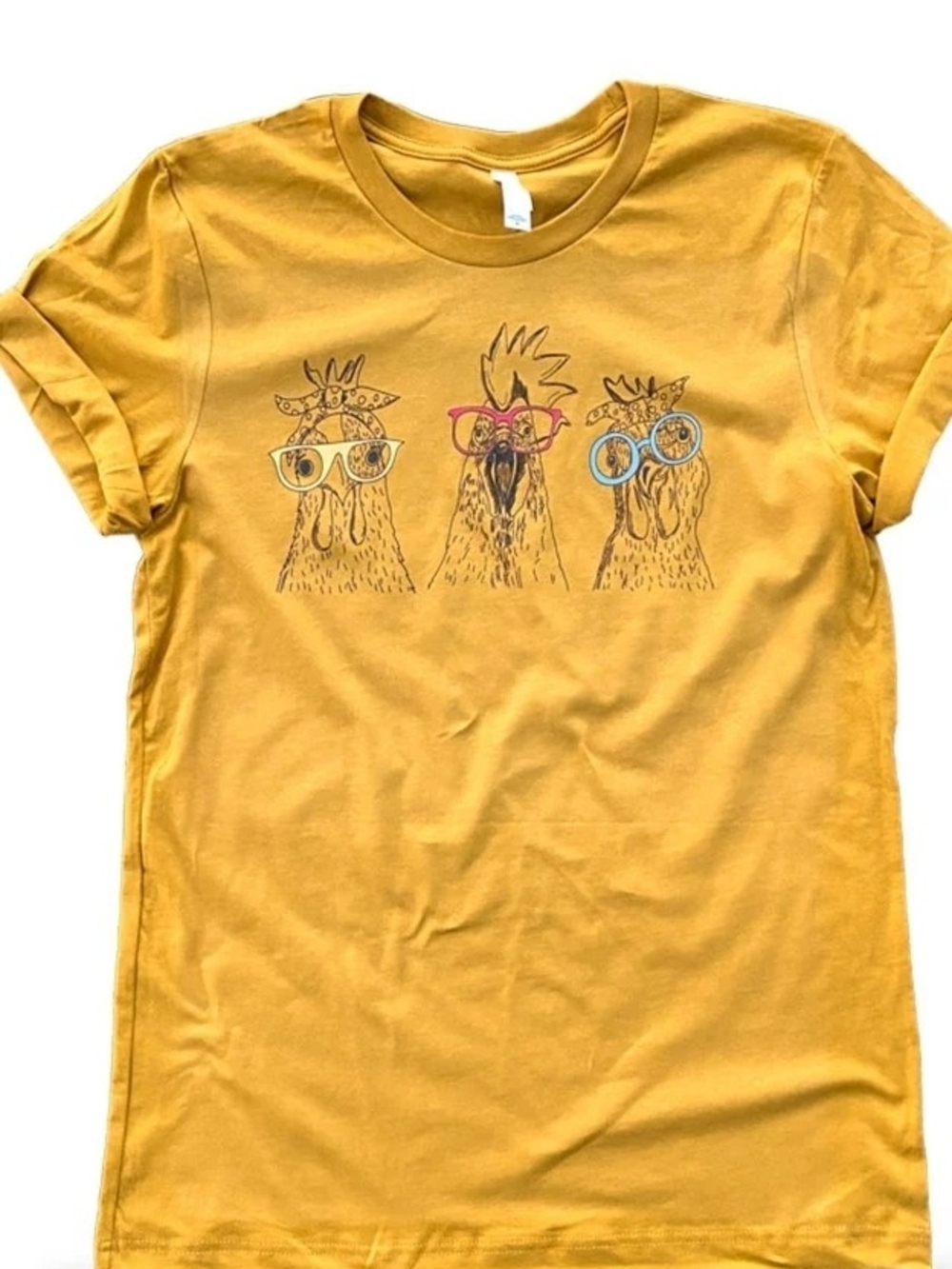 Bella Canvas Chicken Glasses T-shirt XL